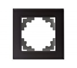 1-местная рамка STEKKER GFR00-7001-05, серия Катрин, черный 39518 