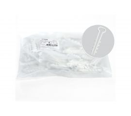 Дюбель-хомут для плоского кабеля STEKKER 5-10 мм, DCL01-05-10, белый, 100 шт. 39859 