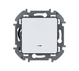 Одноклавишный выключатель Legrand с подсветкой - INSPIRIA - 10 AX - 250 В - белый 673610 