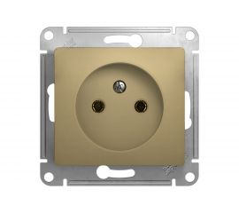 1-местный механизм розетки Schneider Electric скрытой проводки Glossa 16А IP20 без заземления титан GSL000441 