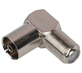 Угловой переходник ЭРА RA03 гнездо F - гнездо TV Б0048293 