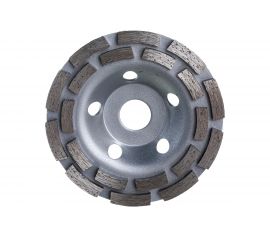 Чашка шлифовальная алмазная сегментная двухрядная (125х22.23 мм) Almarez 303212 