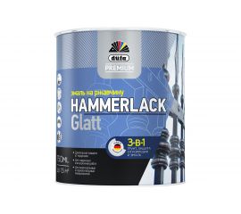 Эмаль на ржавчину Dufa Premium HAMMERLACK гладкая, RAL 9005 черный 750 мл Н0000004454 