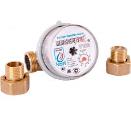 Счетчик воды ЭКО НОМ -15-80+КМЧ универсальный, с обратным клапаном, шт СВ80-004 