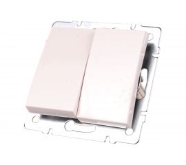 Двойной выключатель LEZARD RAIN белый 703-0288-101 