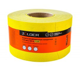 Бумага шлифовальная наждачная (50 м; 115 мм; Р100) ZOLDER Z-1050-100 
