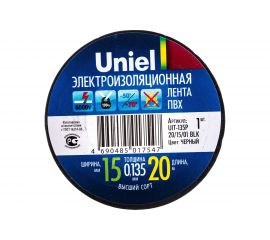 Изоляционная лента Uniel 20/15/01 BLK UIT-135P 4484 