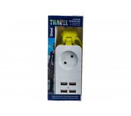 Удлинитель для путешествий Uniel WHITE, GREEN S-CT1-1.5U UL-00003331 
