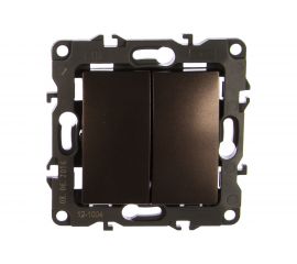 Двойной выключатель ЭРА 12100413 10АХ250В, IP20, без монтажных лапок Б0019312 