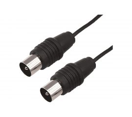 Шнур REXANT ТВ гнездо - ТВ штекер, длина 1,5 метра, черный 17-5002 