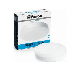Светодиодная лампа FERON 15W 230V GX53 6400K, LB-454 25869 
