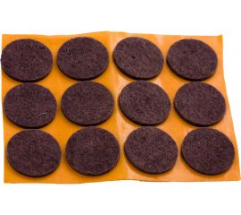 Подкладка ЕВРОПАРТНЕР фетр, корич. 20мм 12шт. 6 9183 2 
