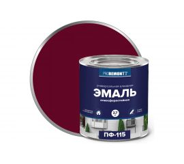 Эмаль PROREMONTT ПФ-115 винно-красная, RAL 3005, 2.7 кг Лк-00009808 