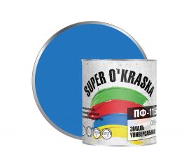 Эмаль super maler ПФ-115 Голубой 0,9кг Лк-00005639 