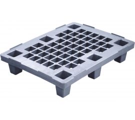 Паллет Тара.ру 800х600х150 перфорированный, на ножках серый 24853 