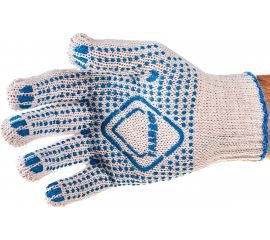 Перчатки ГЛАВДОР GL-787 Special хлопок с ПВХ, белые, в точку, 23 см 54671 