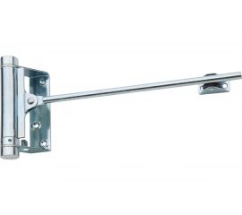 Дверной доводчик ALDEGHI LUIGI SPA стальной, пружинный, 148х335 мм, цвет: оцинкованная сталь, к-т: 1 шт + ключ с декоративными шурупами 115AZ004 