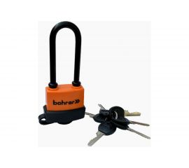 Навесной замок Bohrer ВП-47Д влагостойкий, удлиненная дужка, 6,5 мм, 6 ключей 71055471 