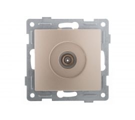 Механизм антенной розетки, GUSI ELECTRIC Bravo одинарной, СУ, шампань С10А1-027 