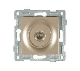 Механизм антенной розетки GUSI ELECTRIC Ugra одинарной, СУ, шампань С11А1-027 