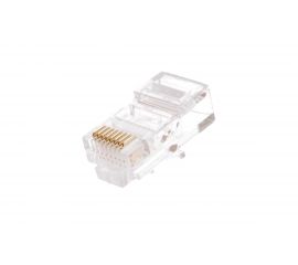 Коннектор NETLAN RJ45/8P8C, категория 5e, 3 мкд, универсальный, 1000шт. EC-UP8P8C-5E-003-TR-1000 