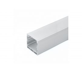 Алюминиевый профиль FERON линии света, накладной, серебро, CAB256 с матовым экраном 10367 
