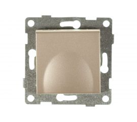 Механизм розетки GUSI ELECTRIC Ugra 1-ой с заземлением, с защитными шторками и крышкой, СУ, 16А, 250В , шампань С11Р91-027 