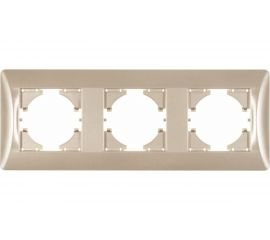 Рамка GUSI ELECTRIC Ugra 3-местная, цвет шампань С1130-027 