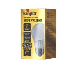 Лампа Navigator NLL-G45-6-230-2.7K-E27-FR-SV 80542 