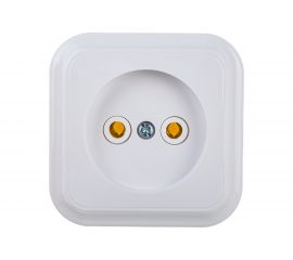 Розетка Bylectrica 1-местная ОУ, серия ПРАЛЕСКА, белый, РА16-255 