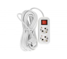 Бытовой удлинитель АБК-СИЛА 2 гнезда с заземлением и выключателем 7м ПВС 3х1мм кв. 16А/220В/3500Вт 1шт 2200312 