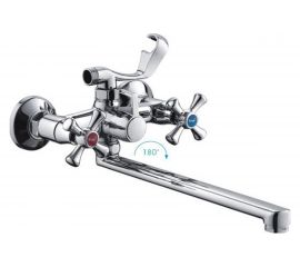 Смеситель для ванны и умывальника FRAP F22732-B 1/2 керамическая кран-букса, плоский излив 535815 