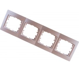 Четырехместная горизонтальная рамка LEZARD KARINA б/ вст жемчужно-белый перламутр 707-3000-149 