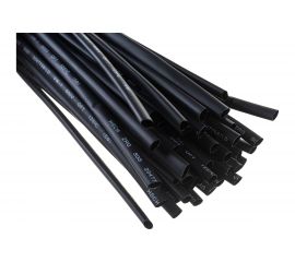 Трубка АБК-СИЛА ТУТ диаметр-5/2,5 мм чёрная нарезка по 1м 50м/упаковка 3300206 