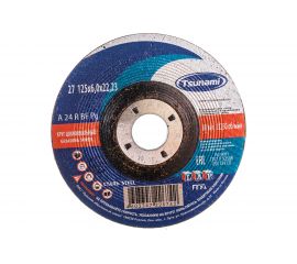 Круг зачистной по металлу (125х6х22 мм, A 24 R BF L) Tsunami D16112712562100 
