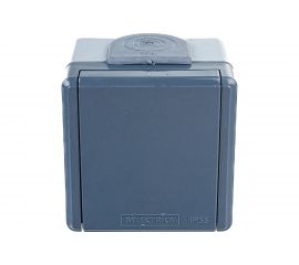 Розетка Bylectrica РА16-0152 03 1ОП з.к шторки IP55, серия ПРАЛЕСКА АКВА 