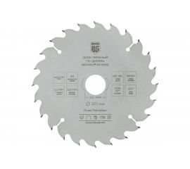 Диск пильный по дереву и ДСП быстрый рез 200x32x30x25.4x20 мм, 24z, 2.8x2.0 ммм, ATB 10, ат.20 Berger BG BG1659 