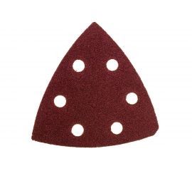 Треугольник абразивный на ворсовой подложке под липучку (5 шт; 93 мм; P80; 6 отв) MATRIX 73859 