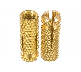 Забиваемый анкер Качественный Крепеж цанга М 6, латунь 100 шт 0200070 КЧ 