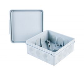 Распределительная коробка Промрукав для прямого монтажа двухкомпонентная безгалогенная HF 100x100x40 12 вводов 60-0303 