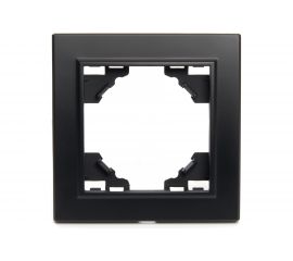1-местная рамка STEKKER PFR00-9001-03, серия Эрна, черный 39625 