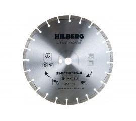 Диск алмазный отрезной сегментный Hard Materials Laser (350x25.4 мм) Hilberg HM108 