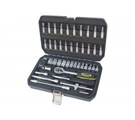 Набор торцевых головок ЭВРИКА 1*4", DR, 6-гранный, 46 предметов ER-80046 