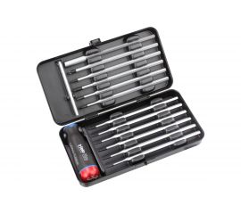 Динамометрическая отвертка Felo Серия Nm 1,5-3,0 с набором насадок 12 шт в кейсе plus/minus 10099716 