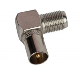Угловой переходник ЭРА RA04 гнездо F - штекер TV Б0048296 