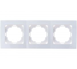 Рамка NILSON трехместная белая Touran naturel 24110093 