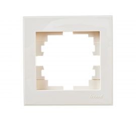 Горизонтальная рамка LEZARD RAIN крем с бок. вст. 703-0303-146 