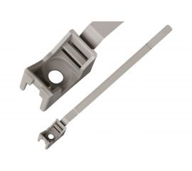 Ремешок-опора для труб и кабеля ЕВРОПАРТНЕР PRNT 32-60 серый, с шурупом и дюбелем, 25 шт. 2001 F 