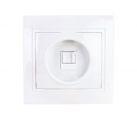 1местная компьютерная розетка IEK КВАРТА белый EKK10-K01-DM 