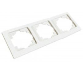 Трехпостовая горизонтальная белая рамка TDM Лама SQ1815-0031 